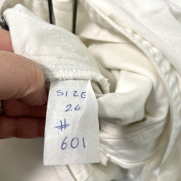 Rahlies Utility Canvas Tapered Leg Adjustable Overalls Jumpsuit White size 26 - Picture 12 of 12